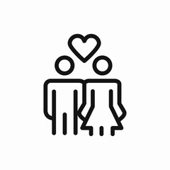 couple icon vector sign