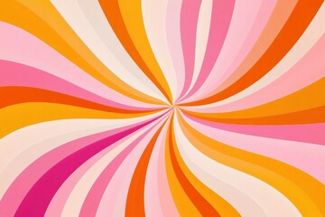 Retro Pink and Orange Swirl Pattern, a retro groovy background presentation design.