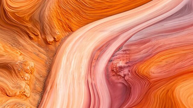 Aerial View of Riotinto Mines with Vibrant Colorful Terrain and Swirling Patterns in Spain, Earthy Tones and Natural Beauty, Striking Abstract Geology and Landscape from Above