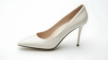 Fototapeta premium Elegant Off White High Heel Pumps Pointed Toe Stilettos Women s Formal Footwear