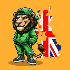 Cool British Lion Vector