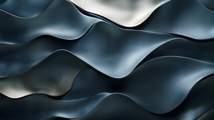 Obraz premium Black and white background featuring abstract waves and curves for artistic visuals