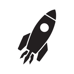rocket icons set black silhouette vector symbols design illustrations