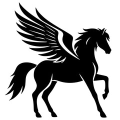 Winged horse silhouette