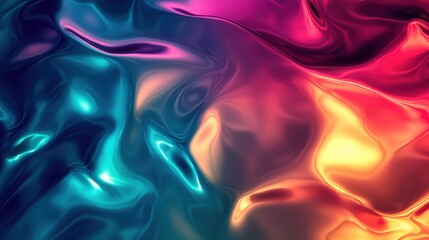 Fototapeta premium Dynamic iridescent maziora gradient reflection abstract background digital art vivid colors artistic perspective