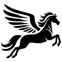 Winged horse silhouette
