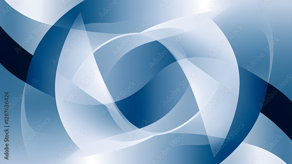 Poster blue and white abstract background with fluid shapes and gradients for design projects