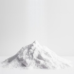 A pile of white powder resembling a snowy mountain.
