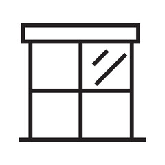 simple window line icon