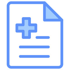 Obraz premium Medical Report Outline Blue Color Icon