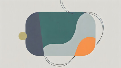 Minimalist Abstract Geometric Art: Gradient Morandi Color Block Patchwork, Dynamic Lines for Spatial Flow”Keywords: abstract art, minimalist design, morandi color palette, dynamic vision