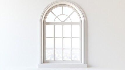 Fototapeta premium Elegant Arch Window in a White Room
