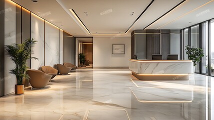 A high-end corporate call center, elite agents assisting clients of prestigious luxury brands, ultra-modern design with marble flooring, state-of-the-art technology on floating holographic screens,