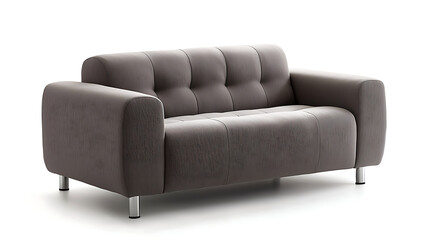 Fototapeta premium A grey leather couch with a zigzag pattern. generated using AI