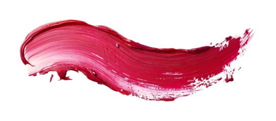 Vibrant Pink Paint Stroke isolated transparent background Perfect for Artistic Expressions