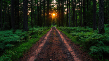 Obraz premium footpath in the woods