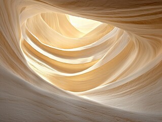 Obraz premium A stunning light illuminating the intricate curves of a natural rock formation.