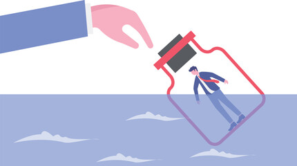 Social media illustration, business concept, web design

