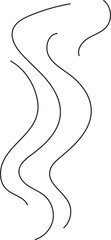 Steam and smoke line. Air wind and scent, heat waves or aroma from cooking food and hot coffee, gas and fumes. Steam swirls icon of doodle style vector illustration