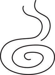 Steam and smoke line. Air wind and scent, heat waves or aroma from cooking food and hot coffee, gas and fumes. Steam swirls icon of doodle style vector illustration