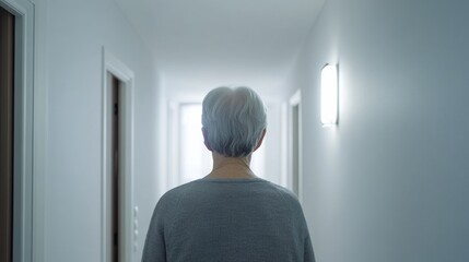 Dementia symptoms in a senior person unsure of where they are. Featuring disorientation and memory loss
