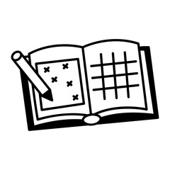Homework icon in doodle style 
