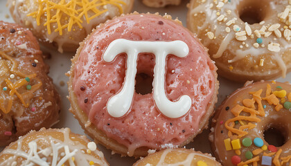 donuts with icing sugar Pi Makes the World Go Round  Eat Calculate Repeat Pi Day Celebration 