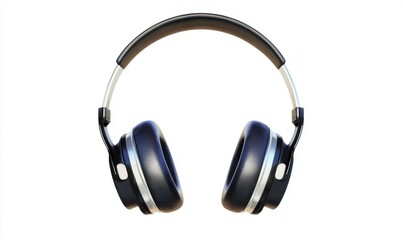 Fototapeta premium Wireless headphones isolated on white background, ideal for music ads