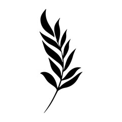 Black filled icon in the shape of a leaves1.
