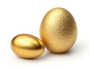 Golden Eggs with Textured Surface