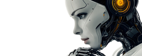 Robots that are thinking while holding their chin, artificial intelligence, AI, consciousness, business, technology, posters, graphics, advertising, wallpapers, math, programming, education, games, 3D