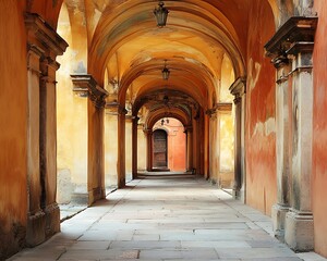 Fototapeta premium Old European Arcade Pathway