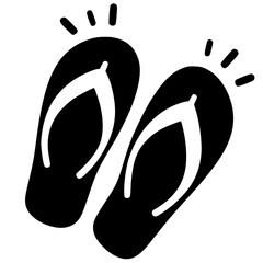 Flip flops silhouette vector design