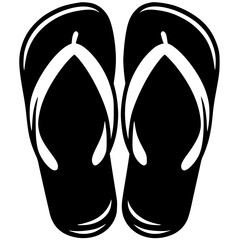 Flip flops silhouette vector design