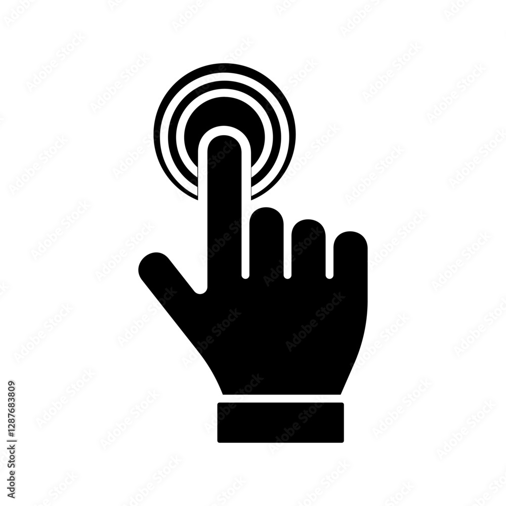 Poster computer mouse click cursor icon