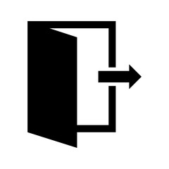 exit icon. Enter and exit icon. Login logout icon. 
