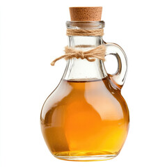 Homemade apple vinegar isolated on transparent background