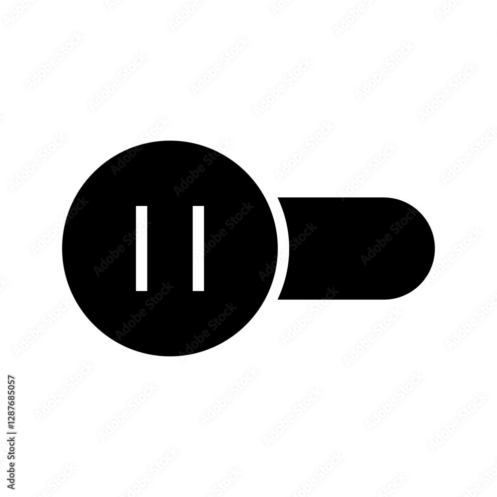 Poster pause button icon. toggle switch button