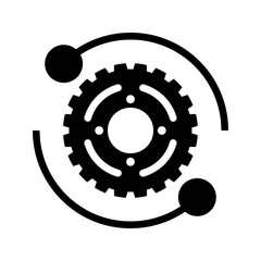 gear icon. Gear settings symbol, gears. Function symbol. Vector illustration of settings icon