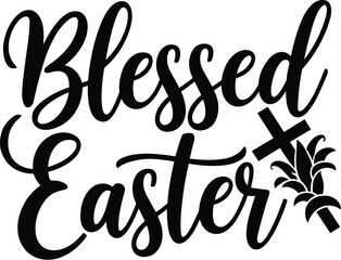 Fototapeta premium Easter Quotes Silhouette | Faith-Based Sayings Clipart | Holiday Typography Design