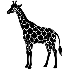 Versatile Giraffe Silhouette Vector Ideal for Digital & Print Use.