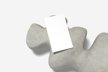 Realistic business card mockup on white background