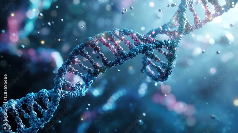 Aufkleber genetic mutation at the dna level. show how a change in a single nucleotide can lead to a different 