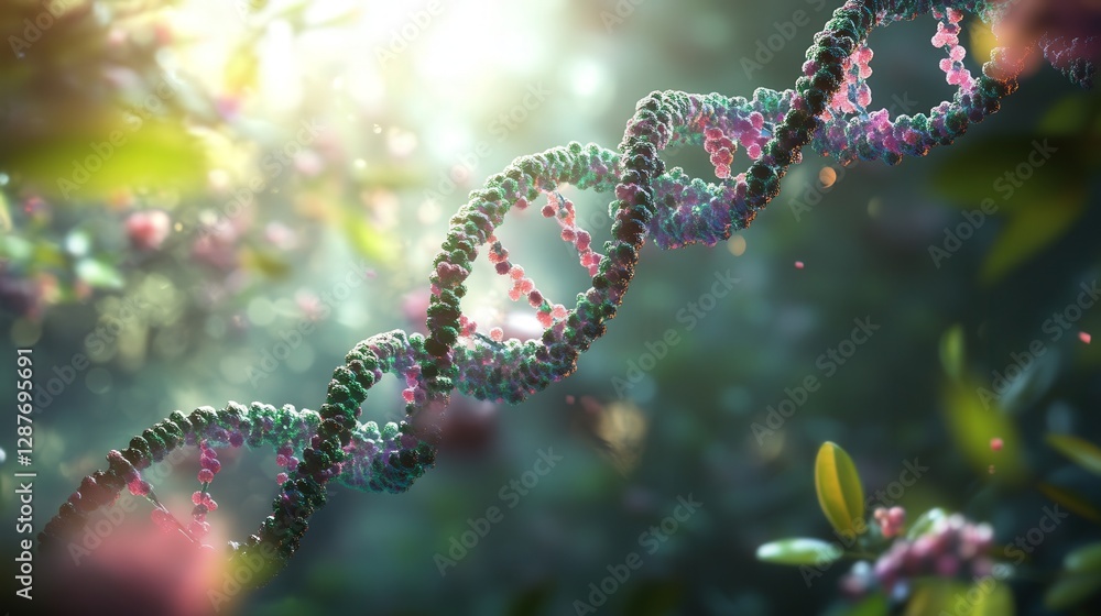 Aufkleber genetic mutation at the dna level. show how a change in a single nucleotide can lead to a different 