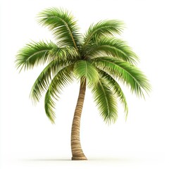 Palm tree isolated on white background