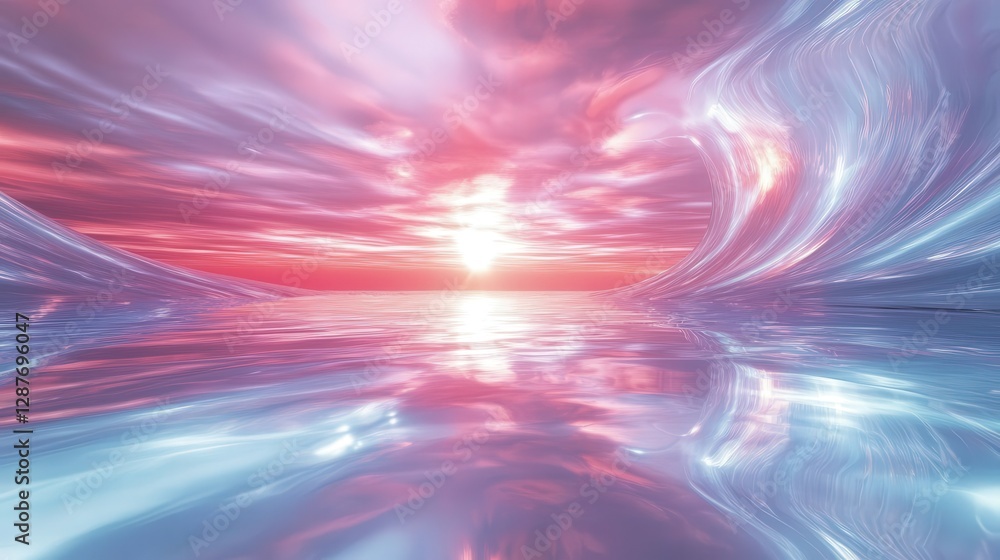Aufkleber light passing through different layers of air, such as in a mirage. explain how temperature gradient