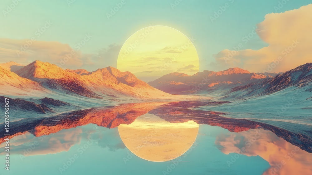 Aufkleber light passing through different layers of air, such as in a mirage. explain how temperature gradient