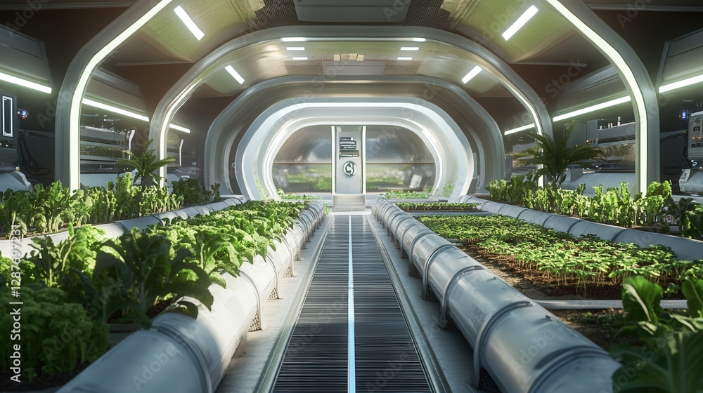 Poster integrated robotics system that monitors crop health, harvests, and processes the crops, creating a 