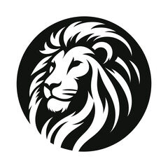 majestic lion silhouette vector clip art logo design