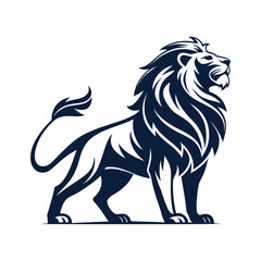 majestic lion silhouette vector clip art logo design © MDMAHIDUL